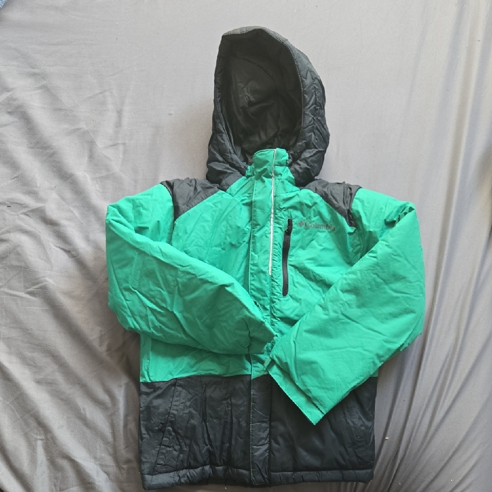 Columbia Kids Emerald and Charcoal Puffer Jacket